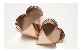 Heart Shaped Copper Craft Pieces